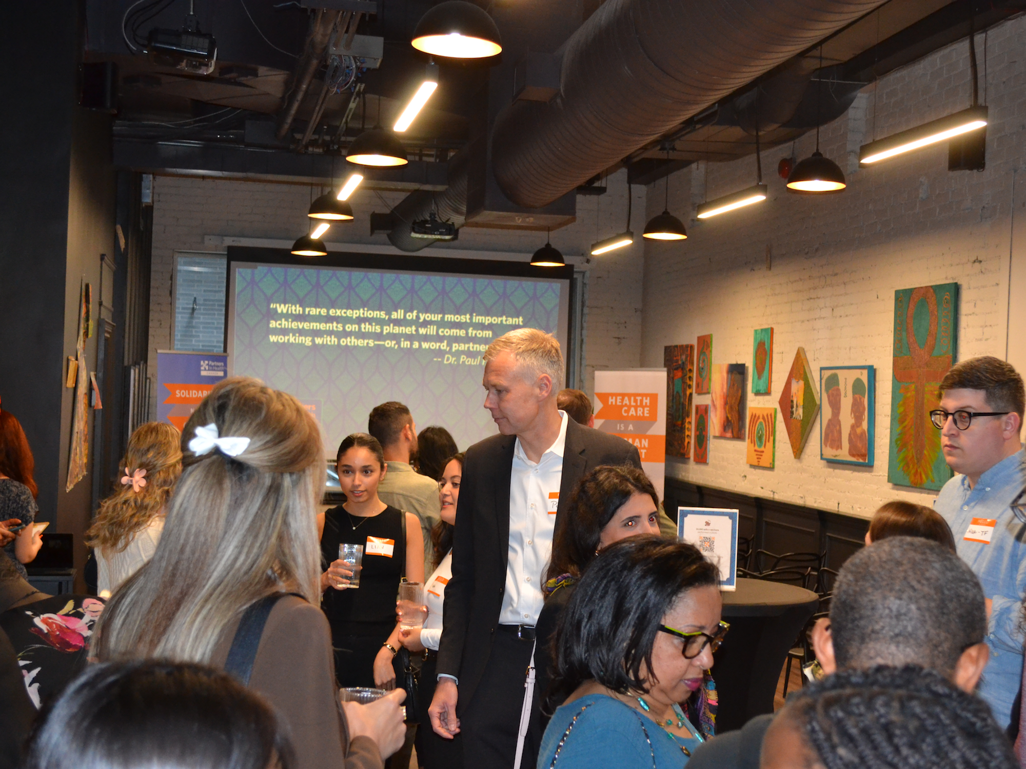 Event goers mingling