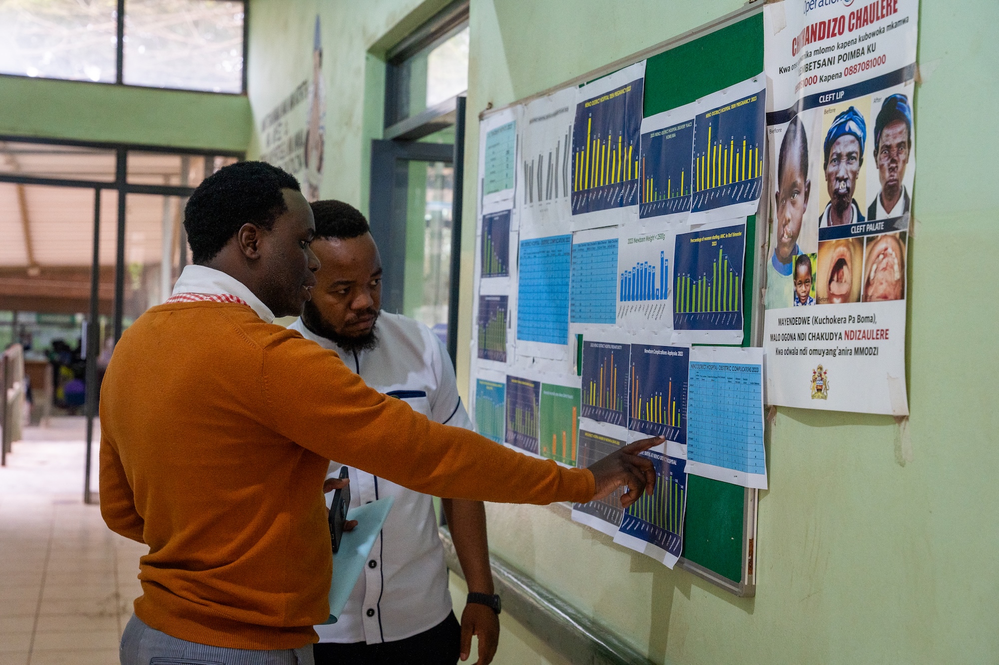 Dr. Sitalire Kapira (Left), Maternal & Child Health Specialist at APZU , and Lucius Haracio (Right), a nurse at Neno District Hospital.