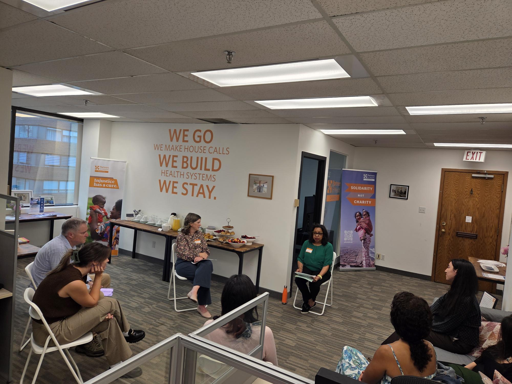 Event goers mingling